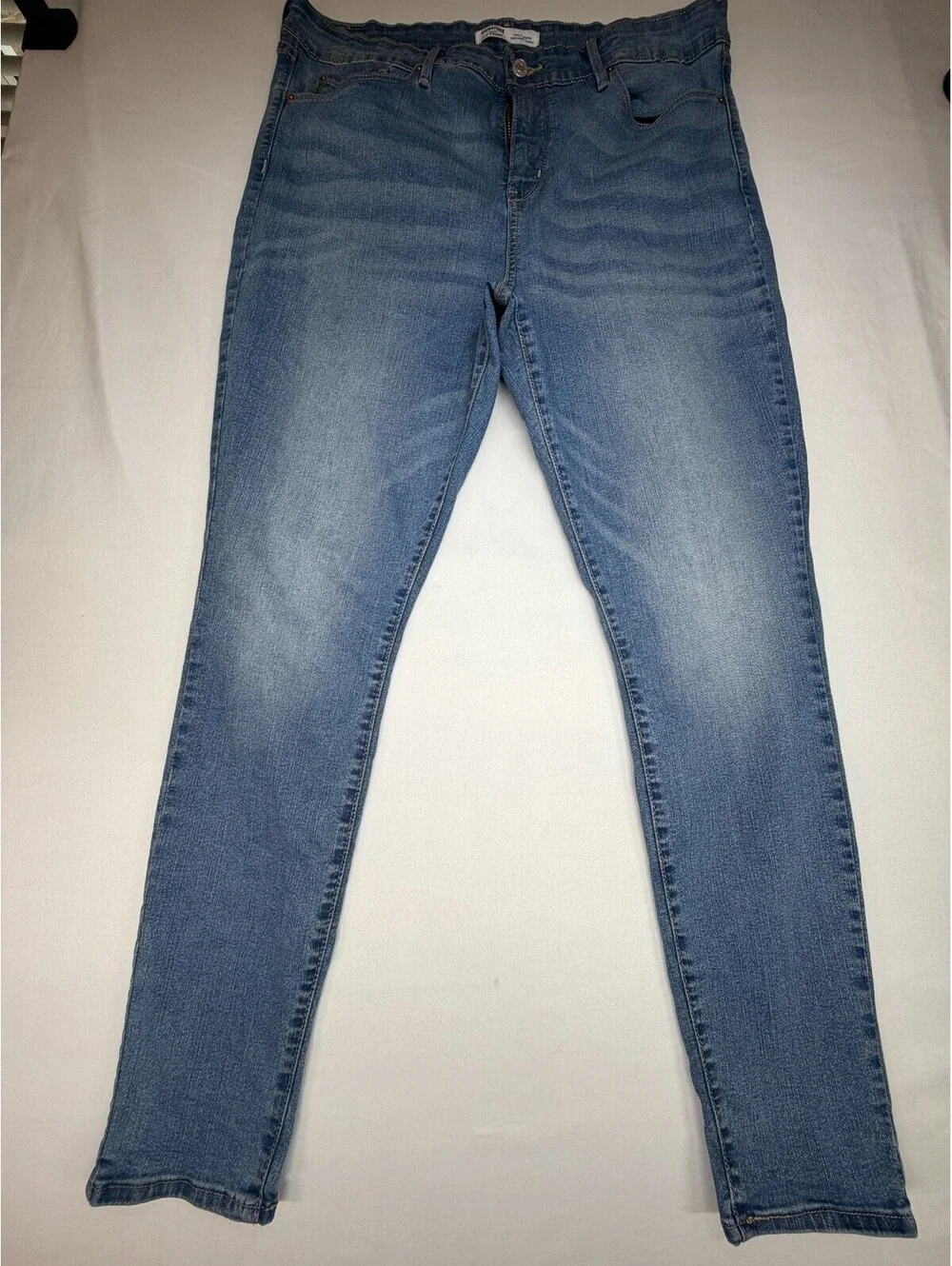 Levi Strauss Signature Men's Jeans Skinny High Rise Solid Denim W33 L30 Blue